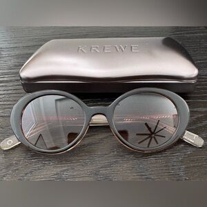 KREWE Black Oval Sunglasses